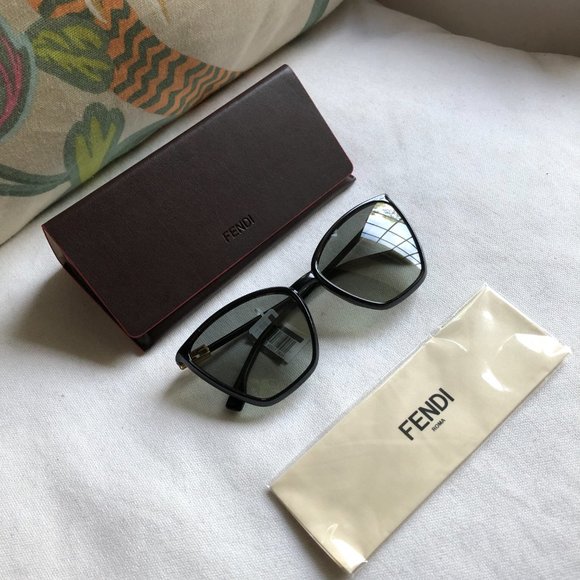 ? NEW Fendi Oversized Black Square Sunglasses FF 0433/G/S ✨ main image 9